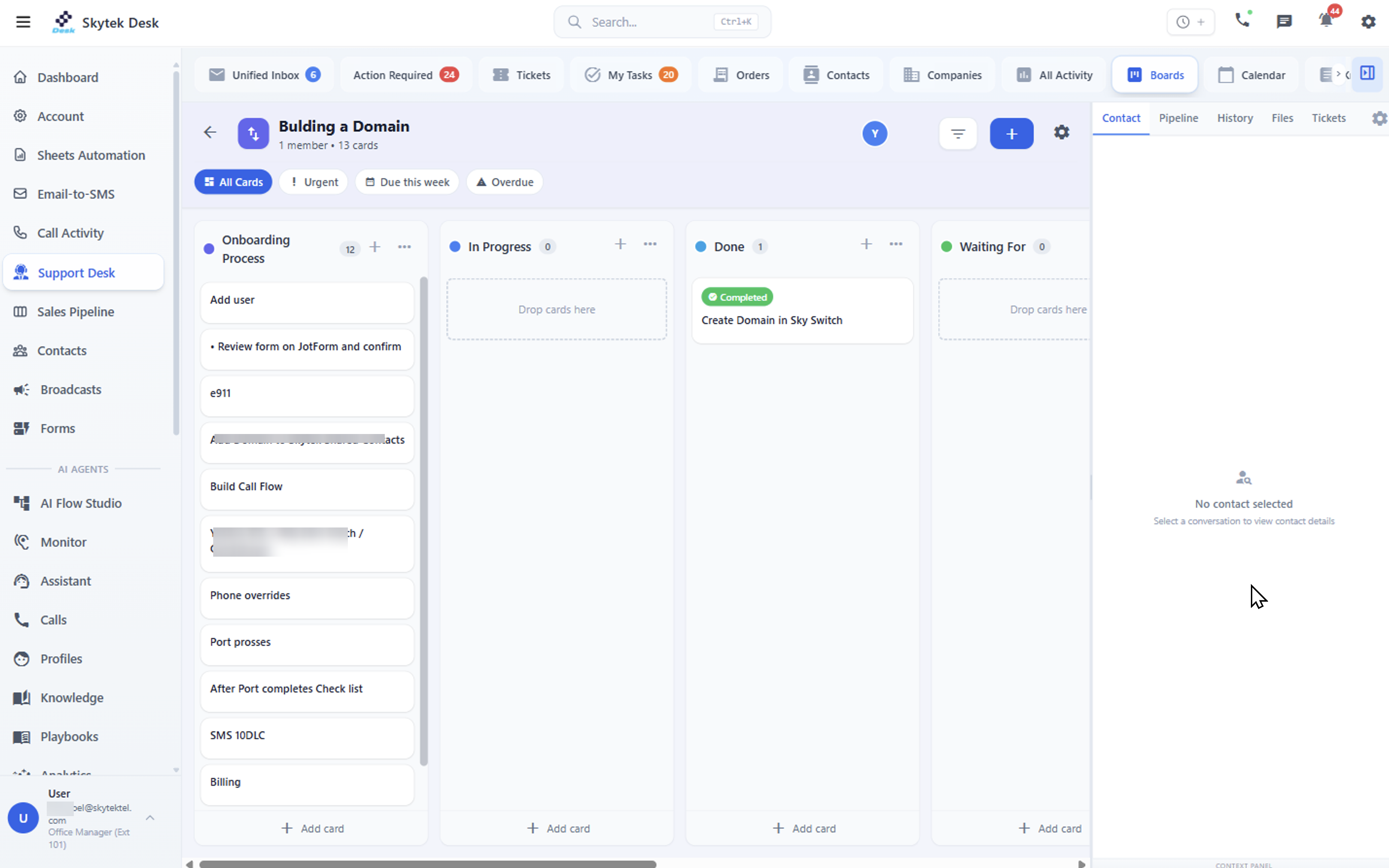 Skytek Desk — Task boards for onboarding, projects, and workflows